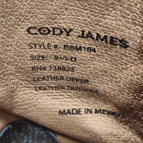 Cody James Brown Leather Cowboy Boots Style BBM164 Size 8.5D main image 13